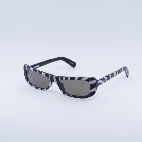 Jacquemus CAPRI JAC/55 C8 Sunglasses Black and White Zebra Rectangle Frame - Picture 1 of 11
